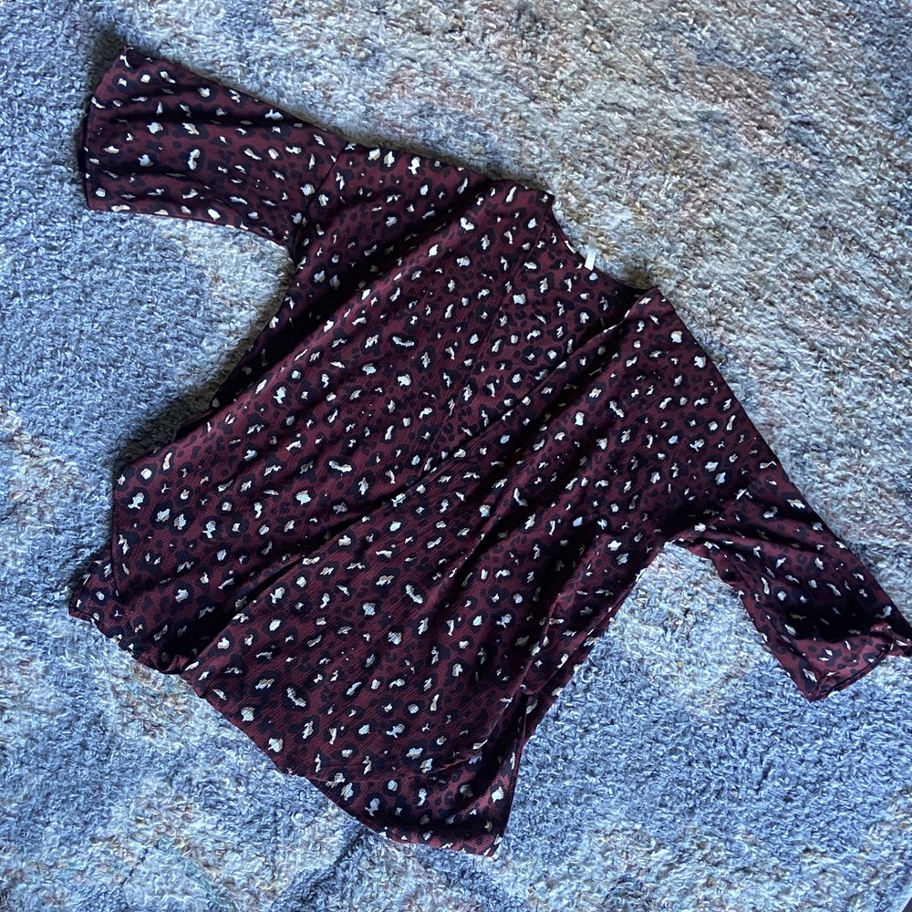 Stylish Maroon and White Women's Top